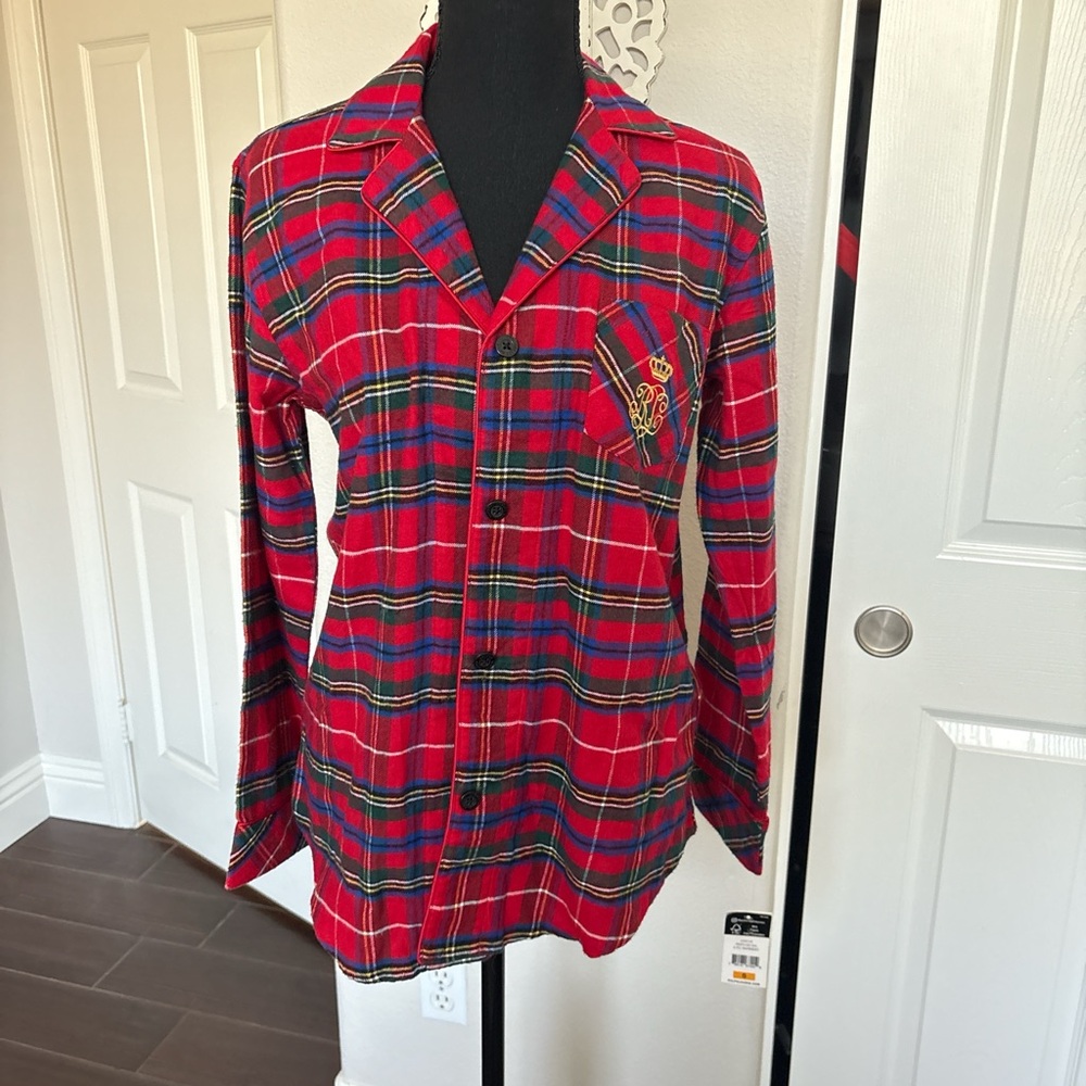 Ralph Lauren Red Plaid Button-Up Shirt